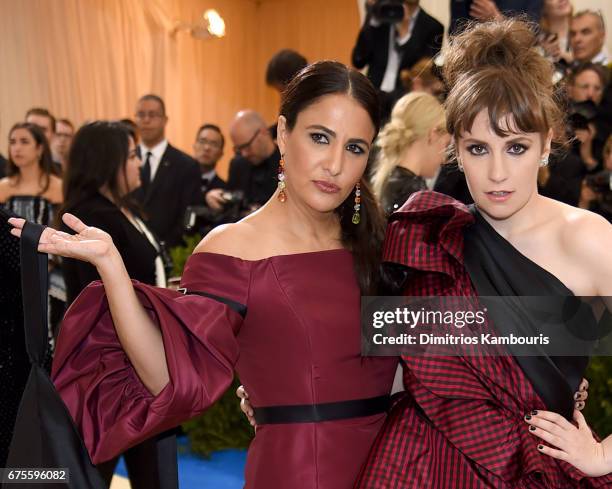 Jenni Konner and Lena Dunham attend the "Rei Kawakubo/Comme des Garcons: Art Of The In-Between" Costume Institute Gala at Metropolitan Museum of Art...