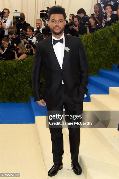 The Weeknd attends the "Rei Kawakubo/Comme des Garcons: Art Of The In-Between" Costume Institute Gala at Metropolitan Museum of Art on May 1, 2017 in...