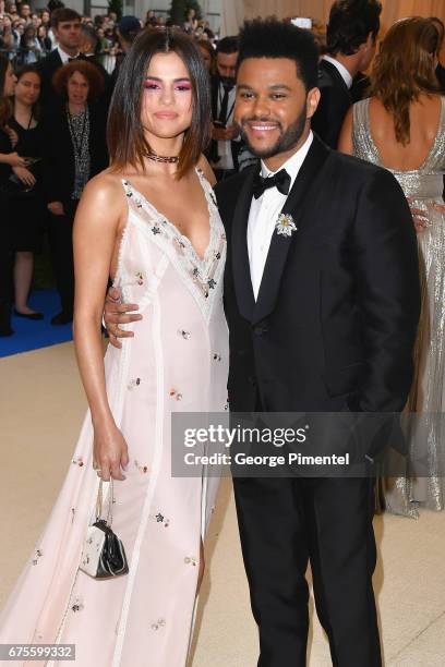 Selena Gomez and The Weeknd attend the "Rei Kawakubo/Comme des Garcons: Art Of The In-Between" Costume Institute Gala at Metropolitan Museum of Art...