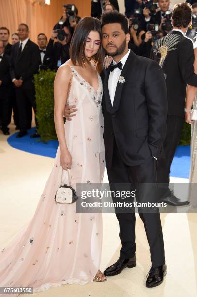 Selena Gomez and the Weeknd attends the "Rei Kawakubo/Comme des Garcons: Art Of The In-Between" Costume Institute Gala at Metropolitan Museum of Art...