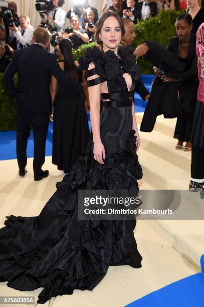 Dakota Johnson attends the "Rei Kawakubo/Comme des Garcons: Art Of The In-Between" Costume Institute Gala at Metropolitan Museum of Art on May 1,...