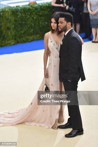 Selena Gomez and The Weeknd attend the "Rei Kawakubo/Comme des Garcons: Art Of The In-Between" Costume Institute Gala at Metropolitan Museum of Art...