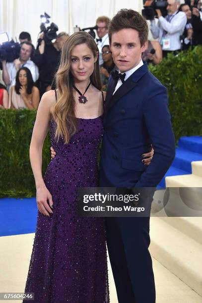 Hannah Bagshawe and Eddie Redmayne attend the "Rei Kawakubo/Comme des Garcons: Art Of The In-Between" Costume Institute Gala at Metropolitan Museum...