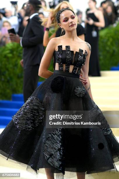 Sasha Lane attends the "Rei Kawakubo/Comme des Garcons: Art Of The In-Between" Costume Institute Gala at Metropolitan Museum of Art on May 1, 2017 in...