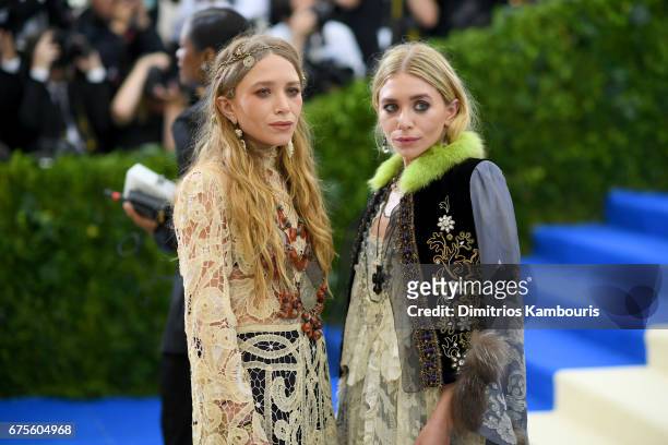 Mary-Kate and Ashley Olsen attends the "Rei Kawakubo/Comme des Garcons: Art Of The In-Between" Costume Institute Gala at Metropolitan Museum of Art...