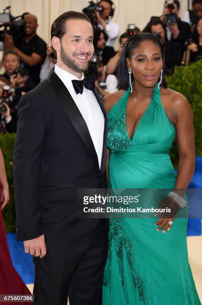Alexis Ohanian and Serena Williams attend the "Rei Kawakubo/Comme des Garcons: Art Of The In-Between" Costume Institute Gala at Metropolitan Museum...