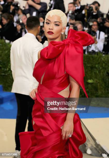 Rita Ora attends the "Rei Kawakubo/Comme des Garcons: Art Of The In-Between" Costume Institute Gala at Metropolitan Museum of Art on May 1, 2017 in...