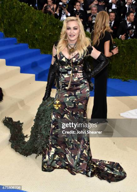 Singer Madonna attends "Rei Kawakubo/Comme des Garcons: Art Of The In-Between" Costume Institute Gala at Metropolitan Museum of Art on May 1, 2017 in...