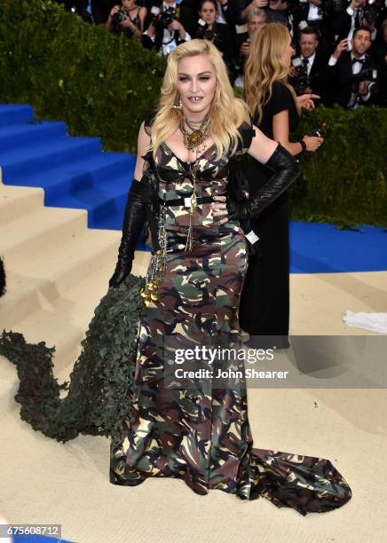 Singer Madonna attends "Rei Kawakubo/Comme des Garcons: Art Of The In-Between" Costume Institute Gala at Metropolitan Museum of Art on May 1, 2017 in...