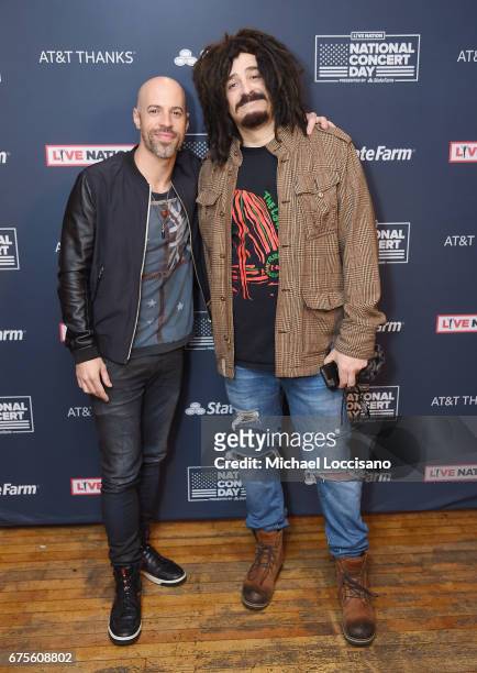 Chris Daughtry of Daughtry and Adam Duritz of Counting Crows attend Live Nation's celebration of The 3rd Annual National Concert Day at Irving Plaza...