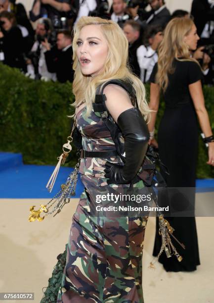 Madonna attends the "Rei Kawakubo/Comme des Garcons: Art Of The In-Between" Costume Institute Gala at Metropolitan Museum of Art on May 1, 2017 in...