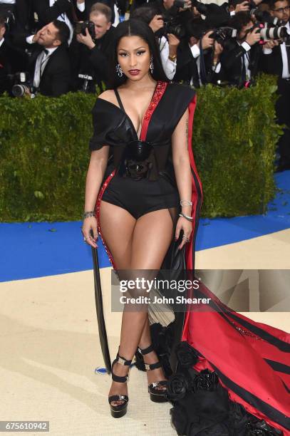 Nicki Minaj attends the "Rei Kawakubo/Comme des Garcons: Art Of The In-Between" Costume Institute Gala at Metropolitan Museum of Art on May 1, 2017...