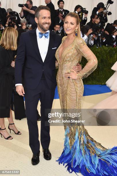 Ryan Reynolds and Blake Lively attend the "Rei Kawakubo/Comme des Garcons: Art Of The In-Between" Costume Institute Gala at Metropolitan Museum of...