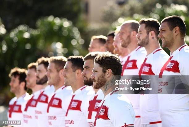 Chris McQueen of England looks on during a team photo during an England Media Opportunity on May 2, 2017 in Sydney, Australia.