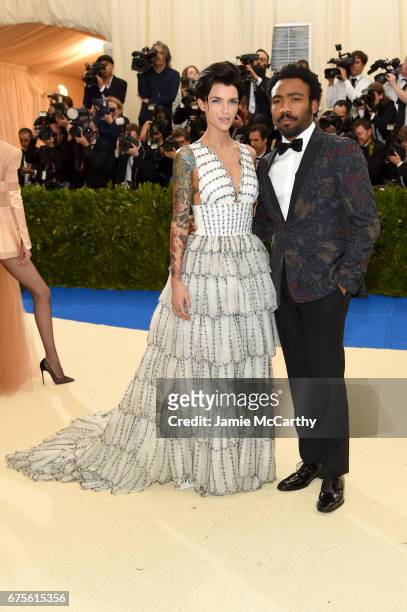 Ruby Rose and Donald Glover attend the "Rei Kawakubo/Comme des Garcons: Art Of The In-Between" Costume Institute Gala at Metropolitan Museum of Art...