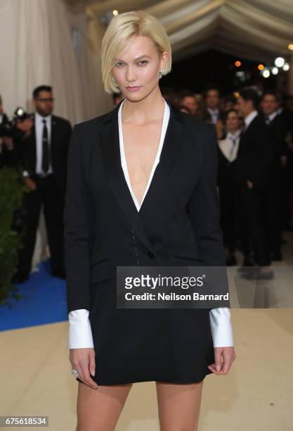 Karlie Kloss attends the "Rei Kawakubo/Comme des Garcons: Art Of The In-Between" Costume Institute Gala at Metropolitan Museum of Art on May 1, 2017...