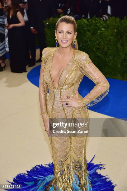 Blake Lively arrives at "Rei Kawakubo/Comme des Garcons: Art Of The In-Between" Costume Institute Gala at The Metropolitan Museum on May 1, 2017 in...