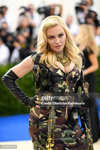 Madonna attends the "Rei Kawakubo/Comme des Garcons: Art Of The In-Between" Costume Institute Gala at Metropolitan Museum of Art on May 1, 2017 in...