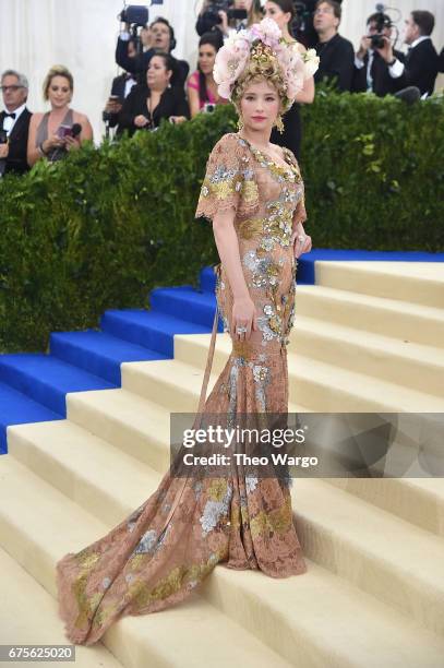 Haley Bennett attends the "Rei Kawakubo/Comme des Garcons: Art Of The In-Between" Costume Institute Gala at Metropolitan Museum of Art on May 1, 2017...