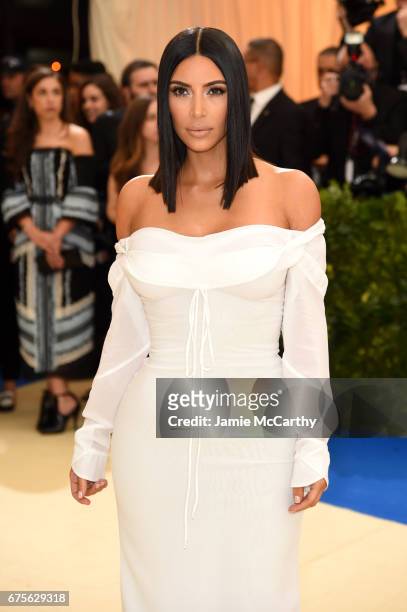 Kim Kardashian West attends the "Rei Kawakubo/Comme des Garcons: Art Of The In-Between" Costume Institute Gala at Metropolitan Museum of Art on May...