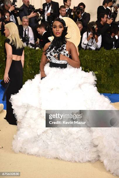 Janelle Monae attends the "Rei Kawakubo/Comme des Garcons: Art Of The In-Between" Costume Institute Gala at Metropolitan Museum of Art on May 1, 2017...