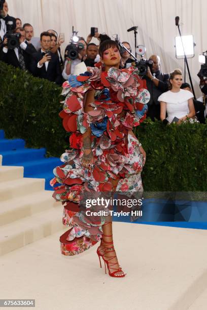 Rihanna attends "Rei Kawakubo/Commes Des Garcons: Art of the In-Between" at Metropolitan Museum of Art on May 1, 2017 in New York City.