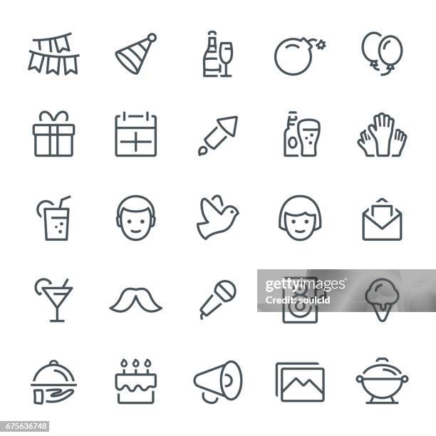 celebration icons - wedding guest stock illustrations