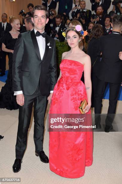 John Mulaney and Annamarie Tendler attend the "Rei Kawakubo/Comme des Garcons: Art Of The In-Between" Costume Institute Gala at Metropolitan Museum...