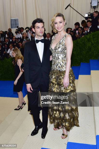 Alex Greenwald and Brie Larson arrive at "Rei Kawakubo/Comme des Garcons: Art Of The In-Between" Costume Institute Gala at The Metropolitan Museum on...