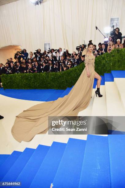 Priyanka Chopra arrives at "Rei Kawakubo/Comme des Garcons: Art Of The In-Between" Costume Institute Gala at The Metropolitan Museum on May 1, 2017...