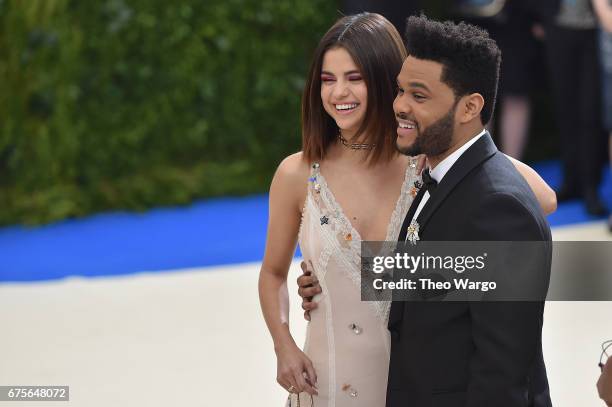 Selena Gomez and The Weeknd attend the "Rei Kawakubo/Comme des Garcons: Art Of The In-Between" Costume Institute Gala at Metropolitan Museum of Art...