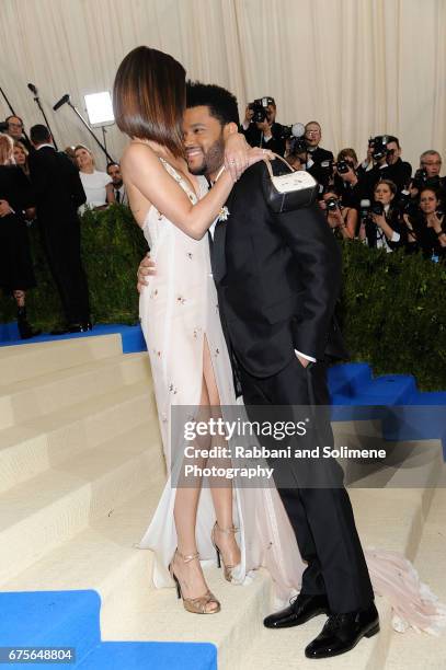 The Weeknd and Selena Gomez attends "Rei Kawakubo/Comme des Garcons: Art Of The In-Between" Costume Institute Gala - Arrivals at Metropolitan Museum...