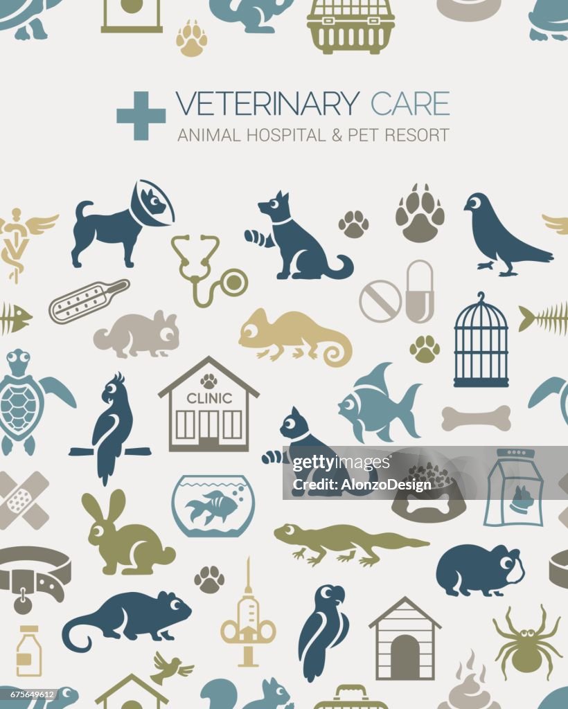 Veterinary Seamless Pattern