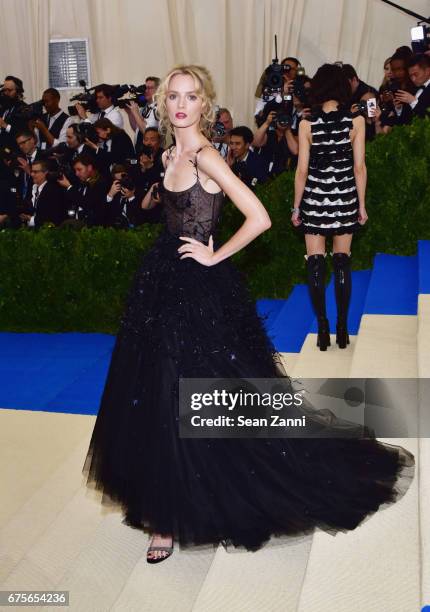 Daria Strokous arrives at "Rei Kawakubo/Comme des Garcons: Art Of The In-Between" Costume Institute Gala at The Metropolitan Museum on May 1, 2017 in...