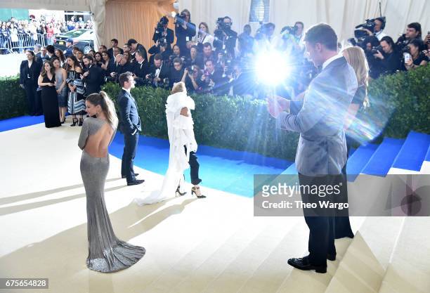 Tom Brady and Gisele Bundchen attends the "Rei Kawakubo/Comme des Garcons: Art Of The In-Between" Costume Institute Gala at Metropolitan Museum of...