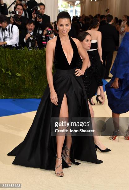 Model Adriana Lima attends "Rei Kawakubo/Comme des Garcons: Art Of The In-Between" Costume Institute Gala at Metropolitan Museum of Art on May 1,...