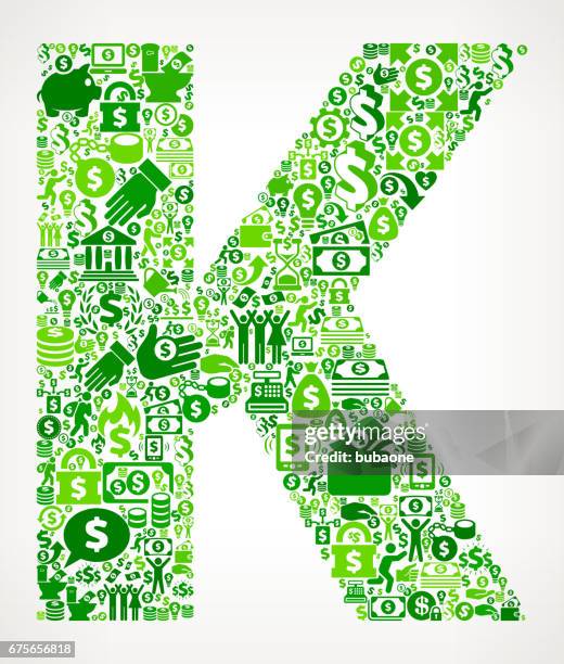 ilustraciones, imágenes clip art, dibujos animados e iconos de stock de letra k de dinero y finanzas fondo de icono de vector verde - business person handing over a letter