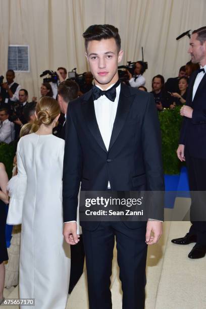 Cameron Dallas arrives at "Rei Kawakubo/Comme des Garcons: Art Of The In-Between" Costume Institute Gala at The Metropolitan Museum on May 1, 2017 in...