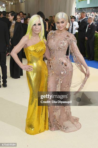 Donatella Versace and Kylie Jenner attend the "Rei Kawakubo/Comme des Garcons: Art Of The In-Between" Costume Institute Gala at Metropolitan Museum...