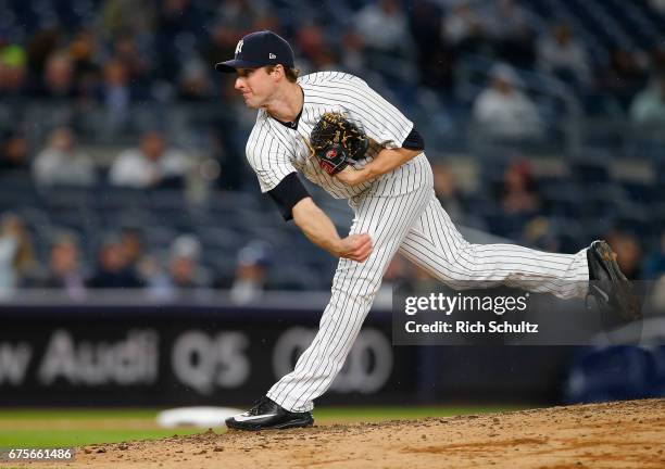 Bryan Mitchell of the New York Yankees in action against the Chicago White Sox during a game at Yankee Stadium on April 19, 2017 in New York City.