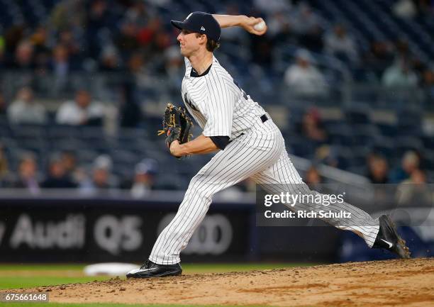 Bryan Mitchell of the New York Yankees in action against the Chicago White Sox during a game at Yankee Stadium on April 19, 2017 in New York City.