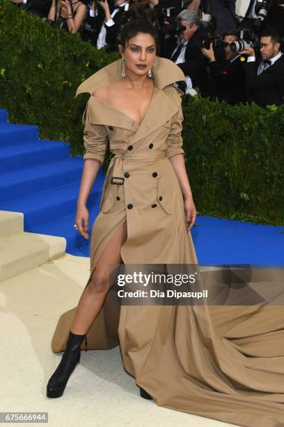 Priyanka Chopra attends the "Rei Kawakubo/Comme des Garcons: Art Of The In-Between" Costume Institute Gala at Metropolitan Museum of Art on May 1,...