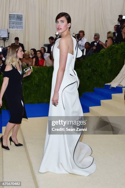 Margaret Qualley arrives at "Rei Kawakubo/Comme des Garcons: Art Of The In-Between" Costume Institute Gala at The Metropolitan Museum on May 1, 2017...