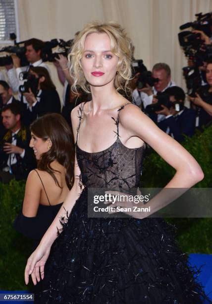 Daria Strokous arrives at "Rei Kawakubo/Comme des Garcons: Art Of The In-Between" Costume Institute Gala at The Metropolitan Museum on May 1, 2017 in...