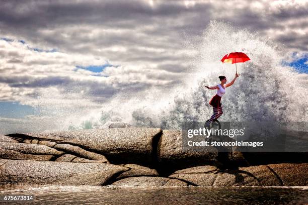 woman unicyclist - unicycle stock pictures, royalty-free photos & images