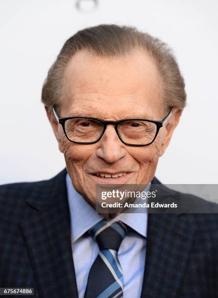 Broadcast journalist Larry King arrives at his 60th Broadcasting Anniversary Event at HYDE Sunset: Kitchen + Cocktails on May 1, 2017 in West...