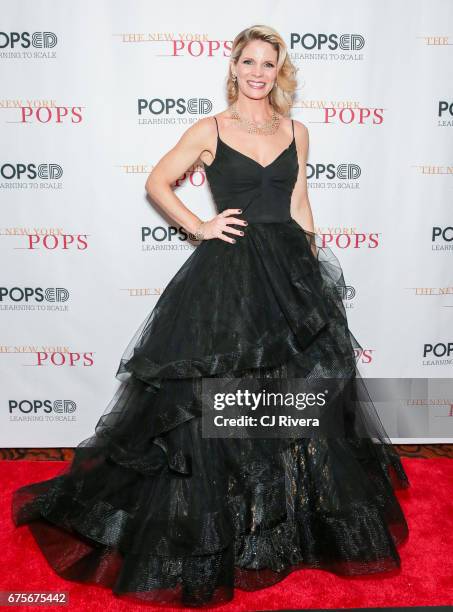 Kelli O'Hara attends the 2017 New York Pops Gala dinner at Mandarin Oriental Hotel on May 1, 2017 in New York City.