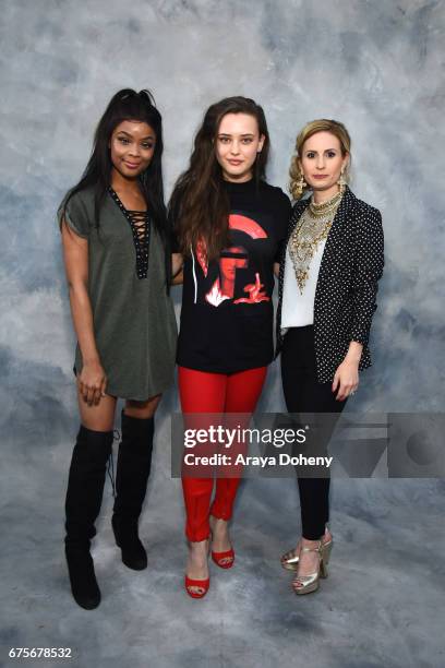 Ajiona Alexus, Katherine Langford and Kate Ledger attend the Australians in Film hosts the premiere of Spike TV's "I Am Heath Ledger" event on May 1,...