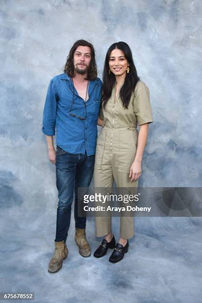 Benedict Samuel and Jessica Gomes attend the Australians in Film hosts the premiere of Spike TV's "I Am Heath Ledger" event on May 1, 2017 in Los...