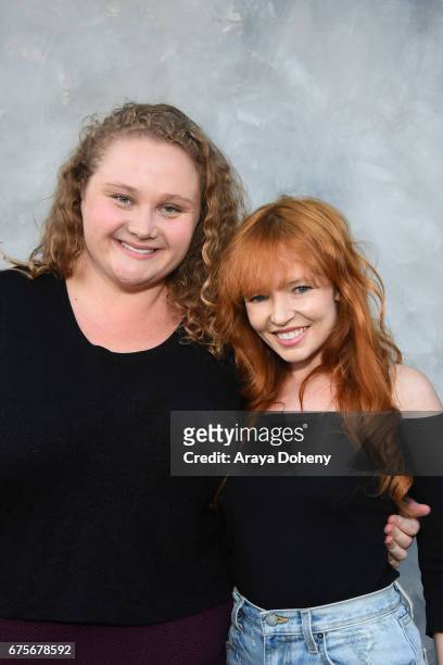 Danielle Macdonald and Stef Dawson attend the Australians in Film hosts the premiere of Spike TV's "I Am Heath Ledger" event on May 1, 2017 in Los...